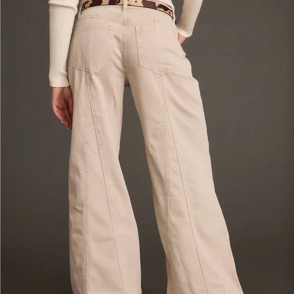 12th Tribe Sierra Beige Low Rise Wide Leg Jean - Picture 4 of 7